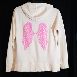 VICTORIA'S SECRET ANGEL PINK WING SEQUINS HOODIE L